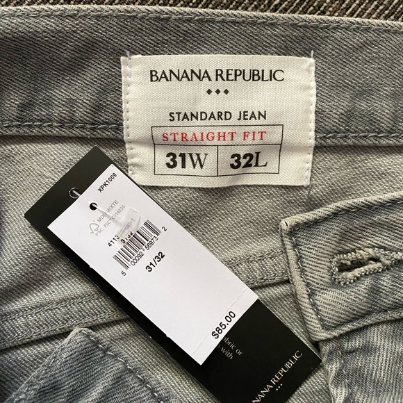 Banana Republic Factory Straight Standard Jeans Gray - Picture 3 of 3
